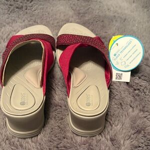 Bzees Red and Black Comfort wedges woman’s size 7.5